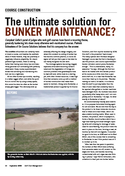 on-course solutions GCM Blair Atholl Article